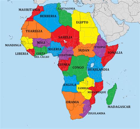 Sintético 100 Foto Mapa De Africa Con Division Politica Y Nombres Actualizar
