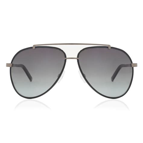 Dsquared2 Aviator Sunglasses Black Gunmetal Gray Gradient Designer Sunglasses Touch