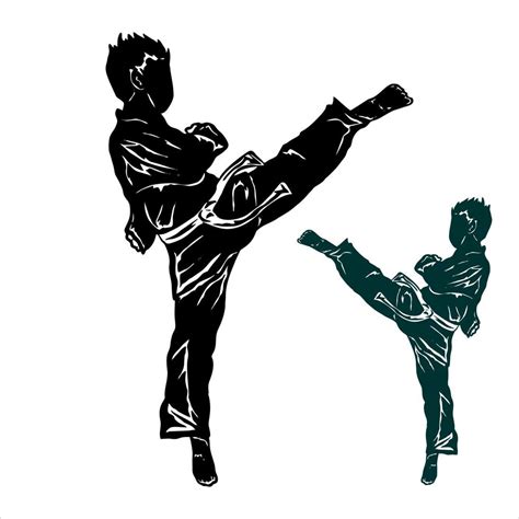Karate Kick Icon Fighter 19513444 Vector Art At Vecteezy
