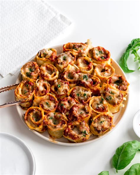 One Bite Mini Lasagna Roll Ups Recipe · I Am A Food Blog I Am A Food Blog