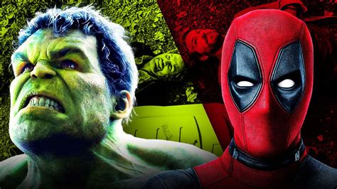 Ryan Reynolds And Mark Ruffalo Pose Next To Deadpool And Hulk Stickers In