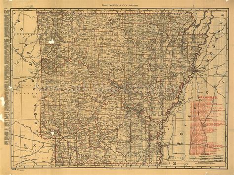 1898 Map Of Arkansas County And Township Map And Shippers Guide Of