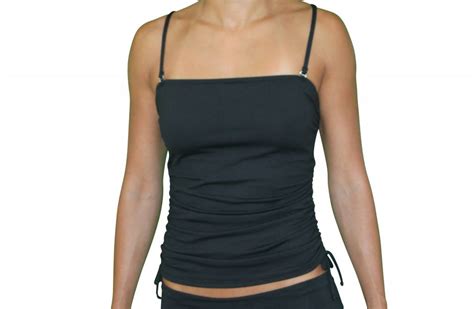 Womens Bandeau Tankini Black Solid Pualani Hawaii