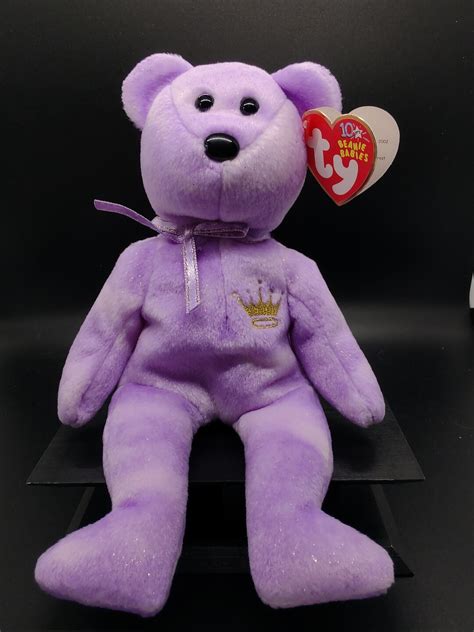 Ty Beanie Baby Yours Truly The Purple Bear Retired Rare Mwmt Etsy