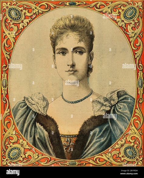 Engraving Portrait Of Princess Alix Of Hesse Darmstadt Wife Of Tasr