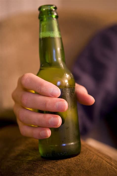 Man Drinking Bottle Of Beer Stock Image Image Of Male Larger 11923033