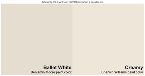 Benjamin Moore Ballet White OC 9 Vs Sherwin Williams Creamy SW7012