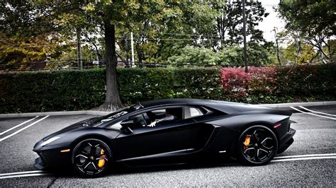 Black Lamborghini Aventador Hd Wallpaper