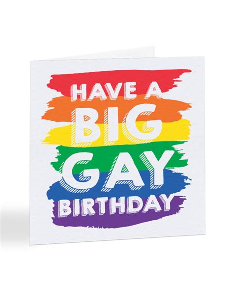 Tener Un Gran Cumpleaños Gay Tarjeta De Cumpleaños Etsy