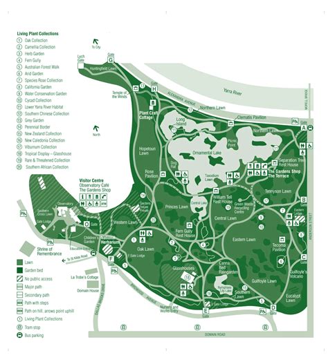 Royal Botanic Gardens Melbourne Map