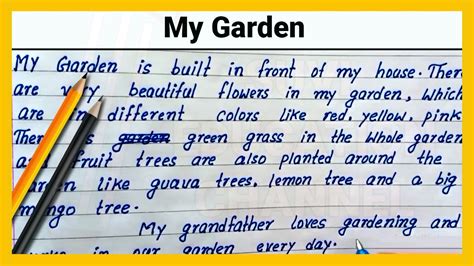 Write English Paragraph On My Garden Easy Short Essay On My Garden