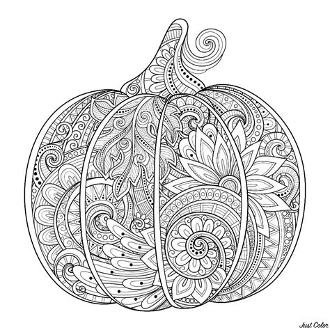 Here is a free coloring page of pumpkin. Beautiful halloween pumpkin zentangle irinarivoruchko ...