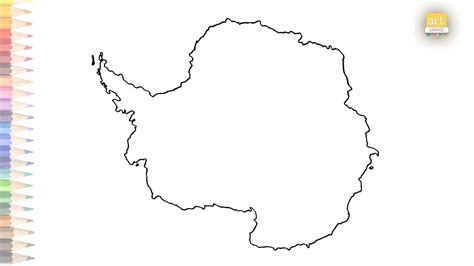 Antarctica Map Outline How To Draw Antarctica Map Step By Step Map