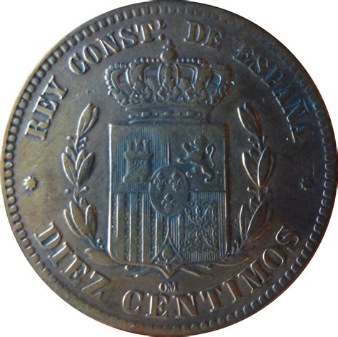10 Centimos Alfonso Xii Spain Numista
