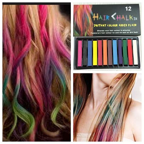 Hair Coloring Chalk Temporary Non Toxic Hair Pastel Chalk With 12