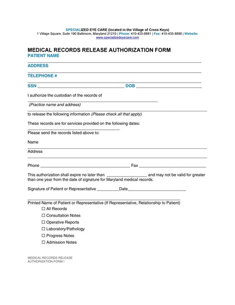 30+ Medical Release Form Templates ᐅ TemplateLab