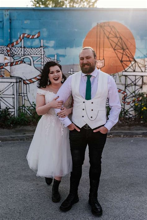 Festive Rock N Roll Themed Wedding With Vintage Touches · Rock N Roll Bride