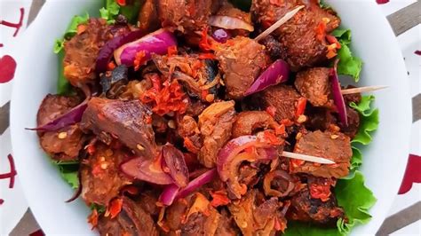The Tastiest Asun Recipe Spicy Goat Meat YouTube