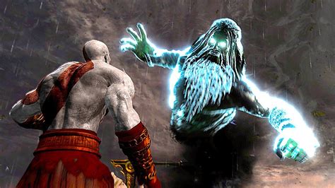 Kratos Vs Zeus Fight Scene 4k God Of War 3 Youtube