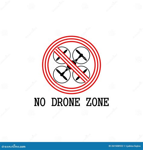 No Drone Zone Icon Warning Sign Isolated On White Background Stock