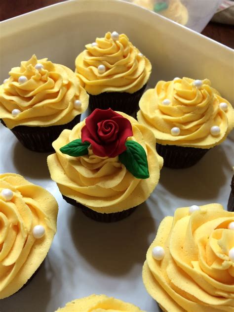 Princess Belle Cupcakes Cakes And Cupcakes Pinterest