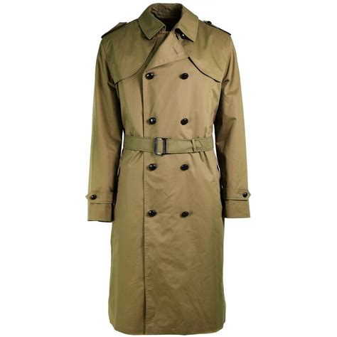 Genuine Dutch Army Coat Khaki Long Officer Trench Coat With Etsy New