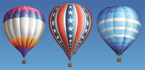 Creative Colorful Hot Air Balloons Vector Material 04