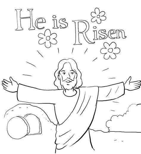 25 religious easter coloring pages. Jesus Is Risen Coloring Page at GetColorings.com | Free ...