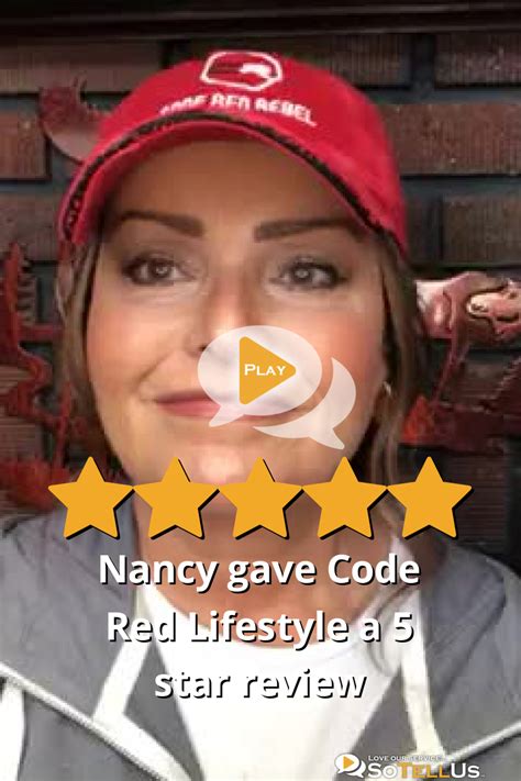 Nancy B Gave Code Red Lifestyle A 5 Star Review On Sotellus