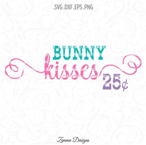 Bunny kisses cutting file, easter svg - Flamingo and Fawn