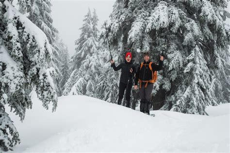 Grouse Mountain Snowshoeing In The Fog Wedding Photographers For