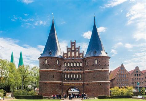 Beautiful Holsten Gate In Lubeck Editorial Image Image Of Gate City