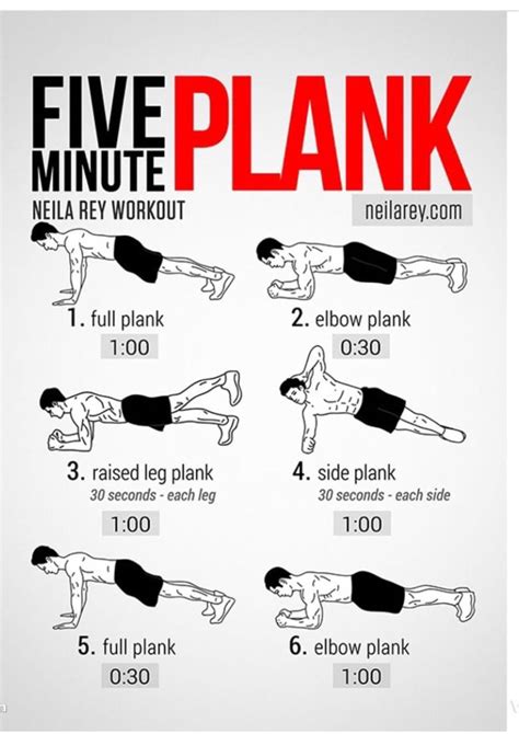 Planks Workout Routine For Men Plank Workout Workout Posters