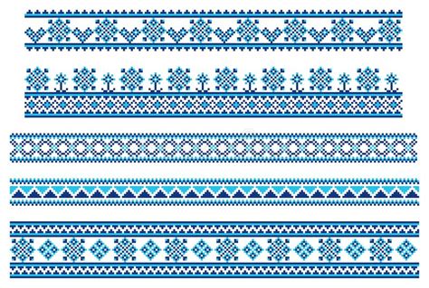 Level 1 is designed to introduce ukrainian letters in lower case and with respective sounds. Set Of Embroidery Pattern Lines Stock Vector ...