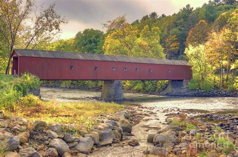 West Cornwall Covered Bridge Photograph By Marcel J Goetz Sr Fine Art