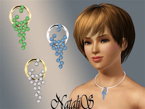 The Sims Resource Natalis Pendant With Rhinestones Ft Fe