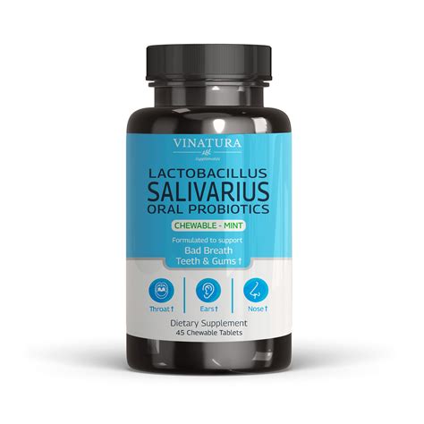 Lactobacillus Salivarius Oral Probiotics Chewable Mint Vinatura