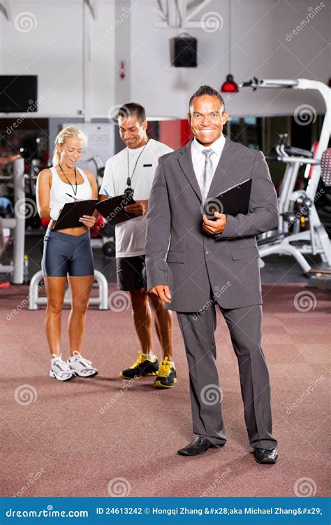 Gym Manager And Trainers Stock Photo Image Of Portrait 24613242