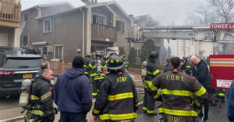 Burning Home Collapses In Staten Island With 20 Firefighters Injured