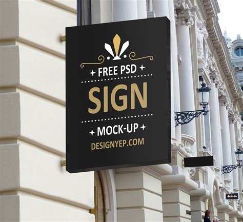 Shop Sign Mockup Template Download For Free Designhooks