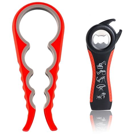 Bottle Can And Jar Grip Opener Bottle Openers 5 In 1 Multi Kitchen