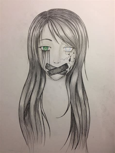 Sad Depressed Girl Pencil Drawing Bestpencildrawing