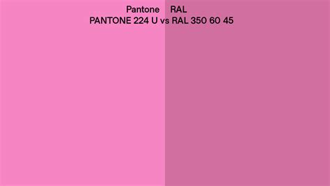Pantone 224 U Vs Ral Ral 350 60 45 Side By Side Comparison