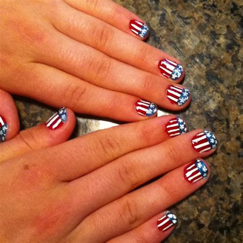 American Flag Nails American Flag Nails Flag Nails Nail Designs