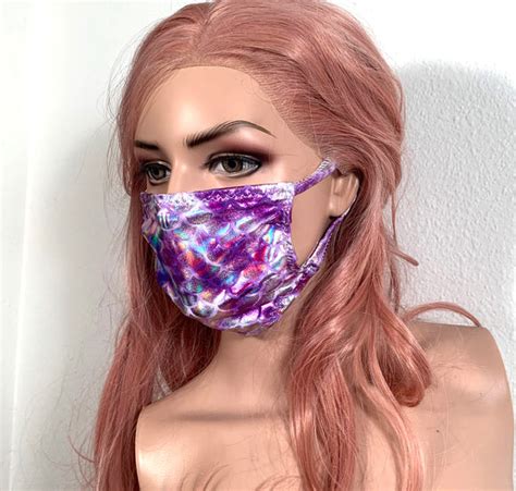 Iridescent Purple Mermaid Skin Mask Vinyldolls