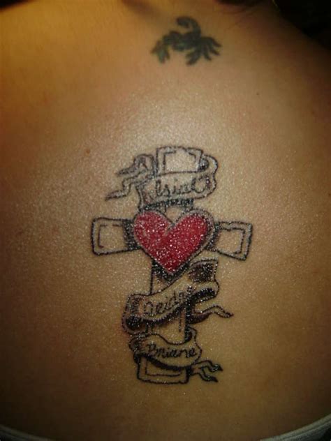Tattoo tattoo banner tattoo rose with banner tattoo designs rose name. Heart Cross Tattoos