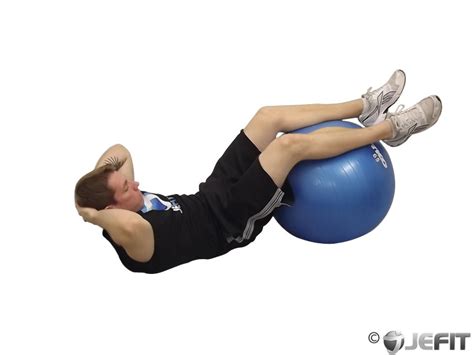 Crunches With Legs On An Exercise Ball Exercise Database Jefit