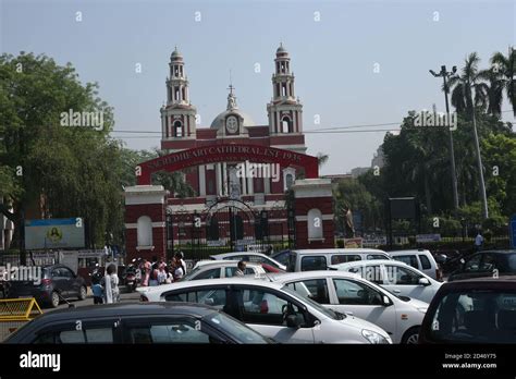 NEW DELHI, INDIA - The Sacred Heart Cathedral, a Roman Catholic church