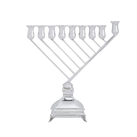 Traditional Chabad Mid Size Sterling Silver Hanukkah Menorah A Timeless