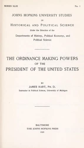 The Ordinance Making Powers Of The President Of The United